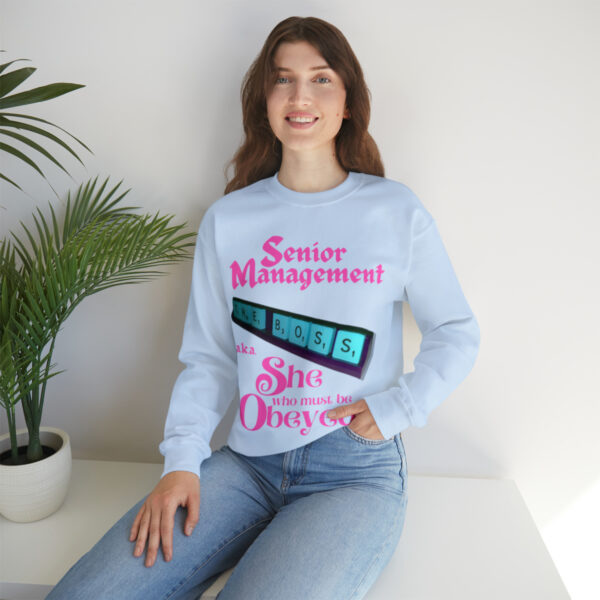 Senior Management (aka She Who Must Be Obeyed): Unisex Heavy Blend™ Crewneck Sweatshirt - Image 24