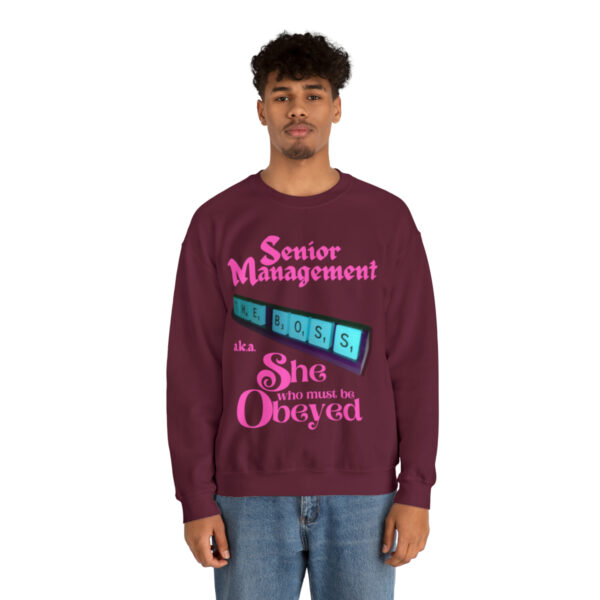 Senior Management (aka She Who Must Be Obeyed): Unisex Heavy Blend™ Crewneck Sweatshirt - Image 14