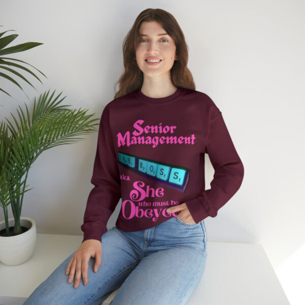 Senior Management (aka She Who Must Be Obeyed): Unisex Heavy Blend™ Crewneck Sweatshirt - Image 15