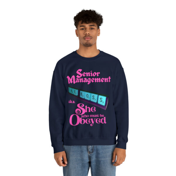 Senior Management (aka She Who Must Be Obeyed): Unisex Heavy Blend™ Crewneck Sweatshirt - Image 26