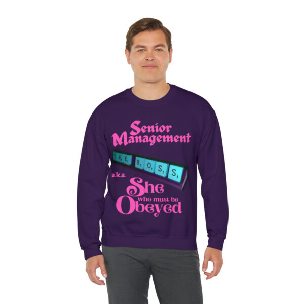 Senior Management (aka She Who Must Be Obeyed): Unisex Heavy Blend™ Crewneck Sweatshirt - Image 29