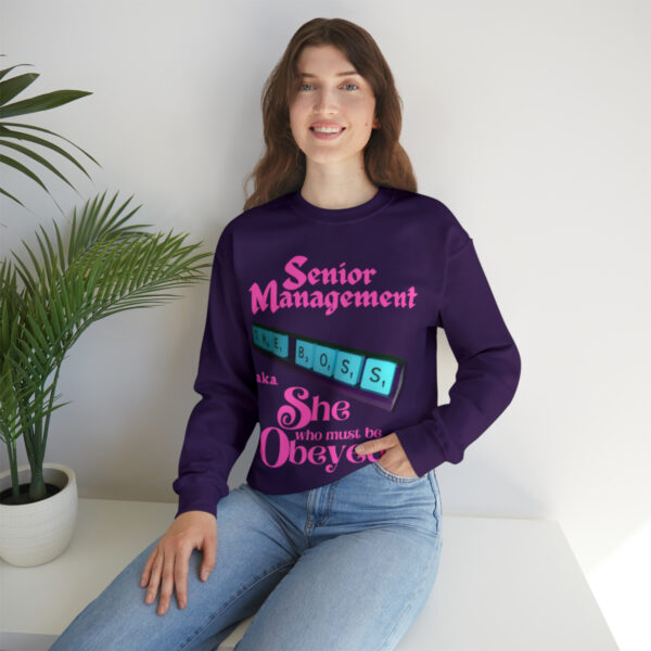 Senior Management (aka She Who Must Be Obeyed): Unisex Heavy Blend™ Crewneck Sweatshirt - Image 30