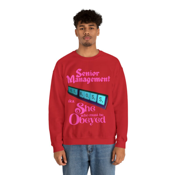 Senior Management (aka She Who Must Be Obeyed): Unisex Heavy Blend™ Crewneck Sweatshirt - Image 32