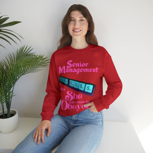 Senior Management (aka She Who Must Be Obeyed): Unisex Heavy Blend™ Crewneck Sweatshirt - Image 33