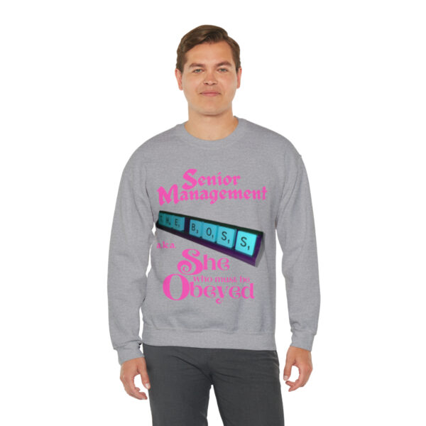 Senior Management (aka She Who Must Be Obeyed): Unisex Heavy Blend™ Crewneck Sweatshirt - Image 11