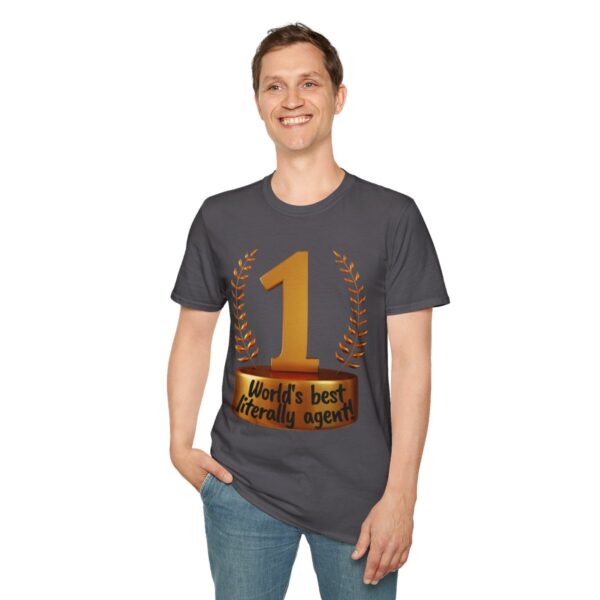 World's Best Literally Agent: Unisex Softstyle T-shirt - Image 19