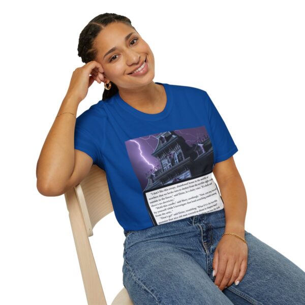 Creepy House (#2) (horror): Unisex Softstyle T-Shirt - Image 3