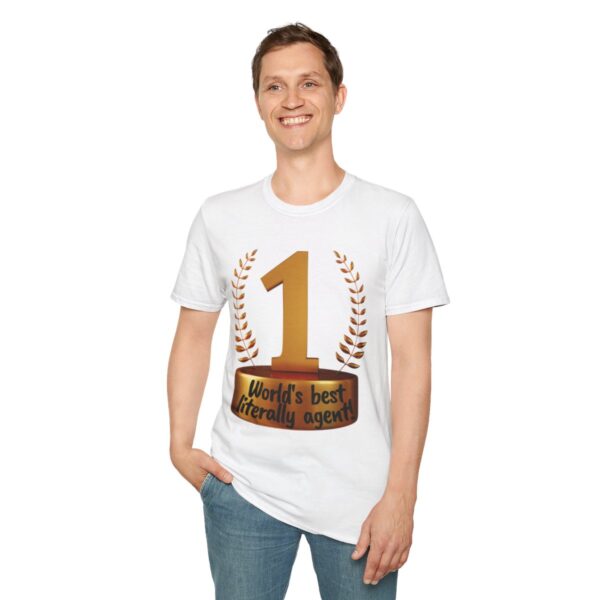 World's Best Literally Agent: Unisex Softstyle T-shirt - Image 4