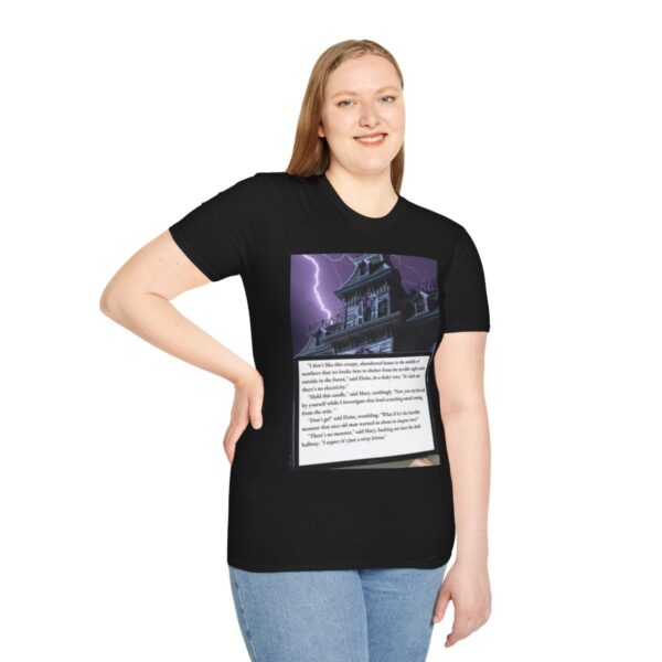 Creepy House (#2) (horror): Unisex Softstyle T-Shirt - Image 7