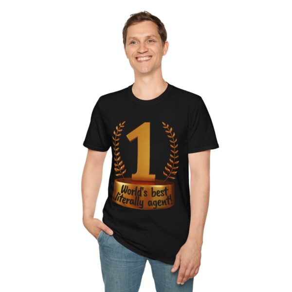 World's Best Literally Agent: Unisex Softstyle T-shirt - Image 7