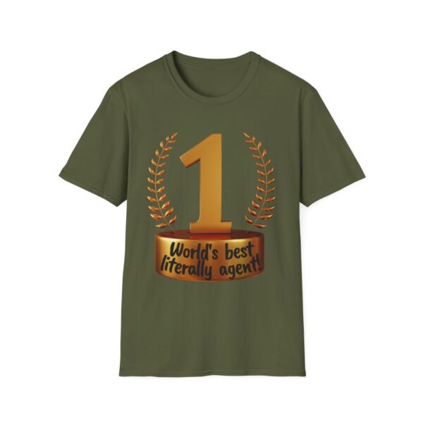 World's Best Literally Agent: Unisex Softstyle T-shirt - Image 2