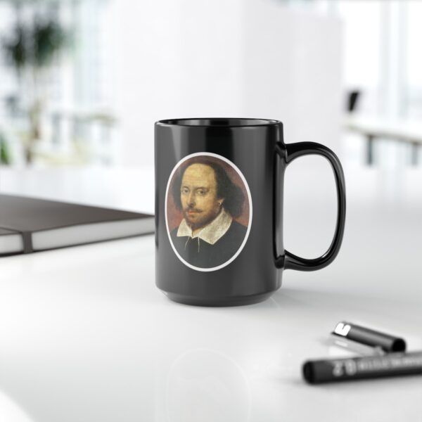 Famous Quotes, Forgotten First Drafts (Shakespeare) Black Ceramic Mug (11oz or 15oz) - Image 13