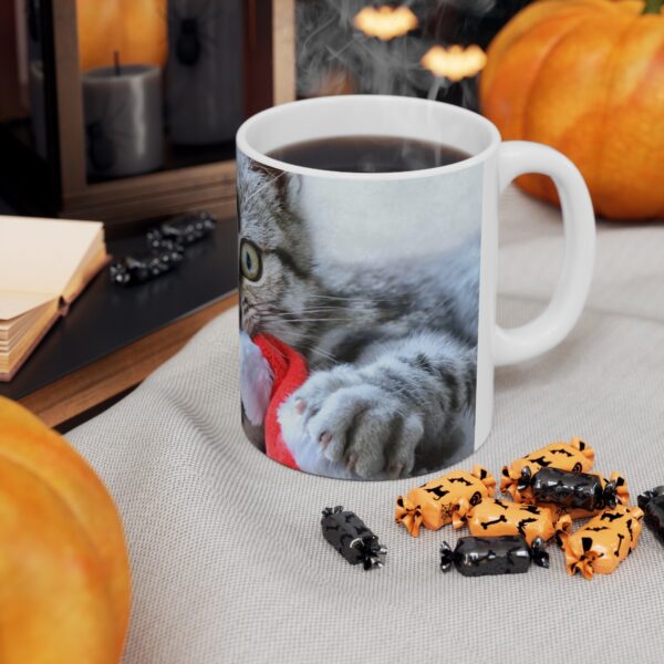 Me? On the naughty list? (kitten) - Ceramic Mug (11oz or 15oz) - Image 6