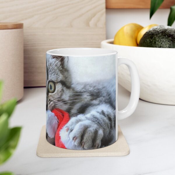 Me? On the naughty list? (kitten) - Ceramic Mug (11oz or 15oz) - Image 7