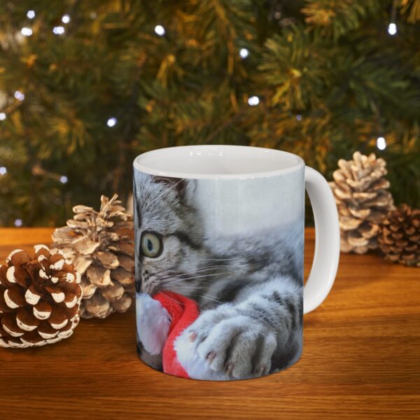 Me? On the naughty list? (kitten) - Ceramic Mug (11oz or 15oz) - Image 9