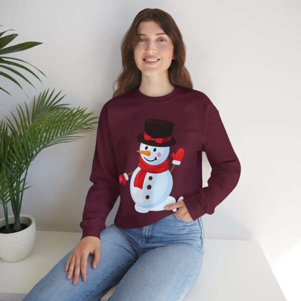 Snowman (red) Unisex Heavy Blend™ Crewneck Sweatshirt - Image 12