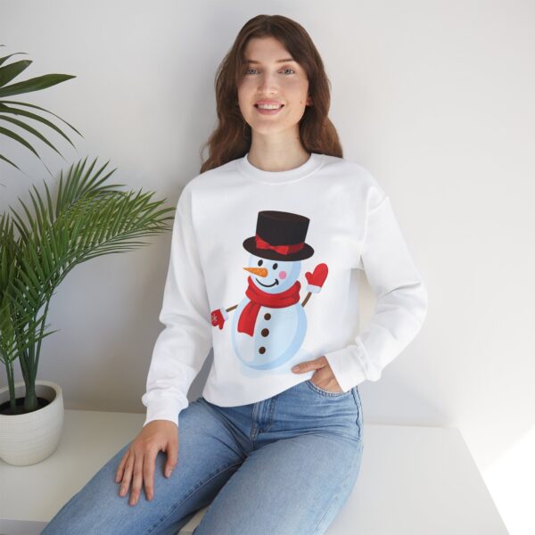 Snowman (red) Unisex Heavy Blend™ Crewneck Sweatshirt - Image 4