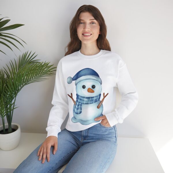 Snowman (blue) Unisex Heavy Blend™ Crewneck Sweatshirt - Image 4