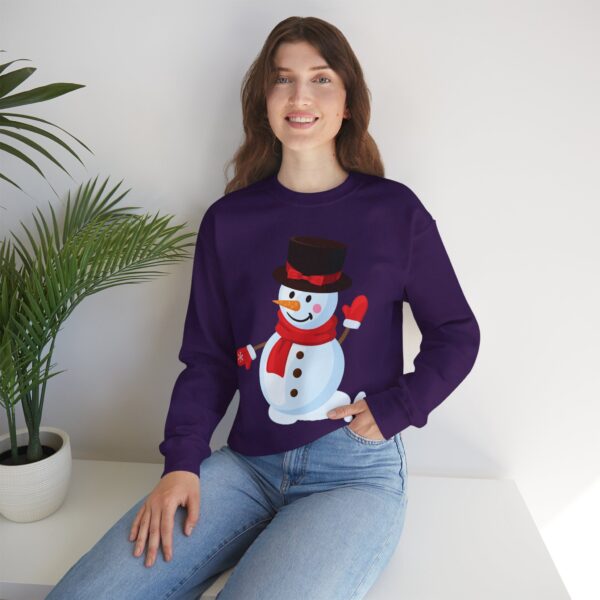 Snowman (red) Unisex Heavy Blend™ Crewneck Sweatshirt - Image 28