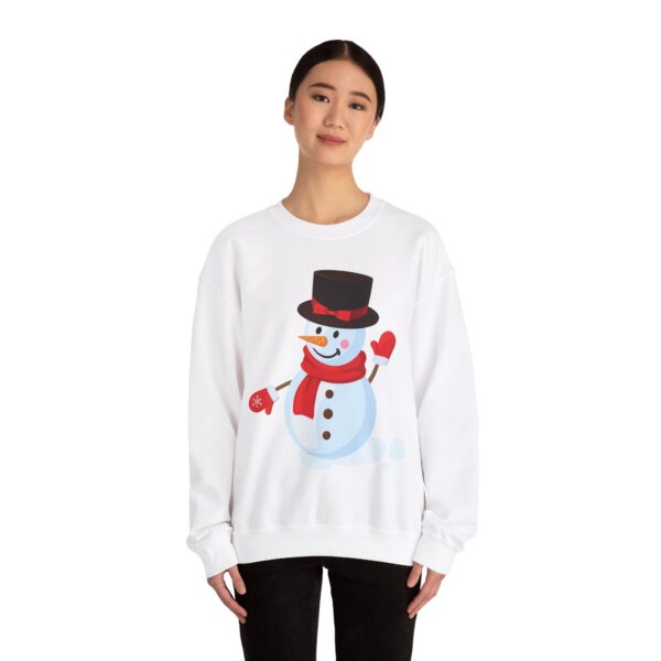 Snowman (red) Unisex Heavy Blend™ Crewneck Sweatshirt - Image 3