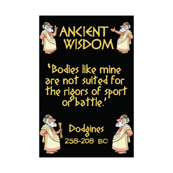 Ancient Wisdom - Dodgines (yellow letters) Premium Matte vertical poster - Image 2