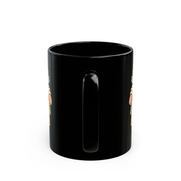 Ancient Wisdom (Dodgines, yellow letters) Black Ceramic Mug (11oz or 15oz) - Image 4