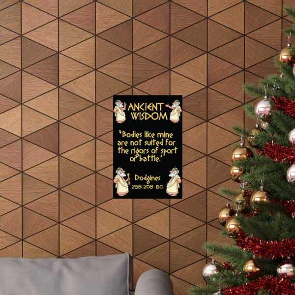 Ancient Wisdom - Dodgines (yellow letters) Premium Matte vertical poster - Image 4