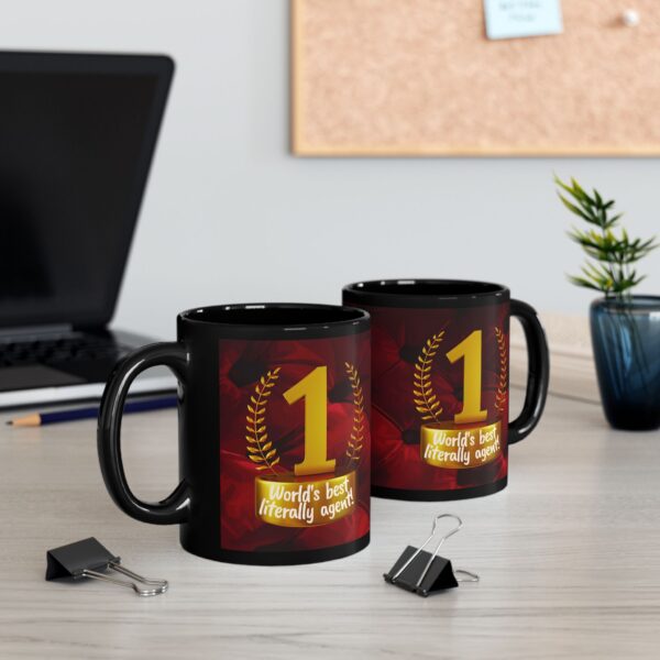 World's Best Literally Agent! Black Ceramic Mug (11oz or 15oz)